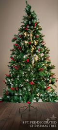 8 Ft Frosted Christmas Tree