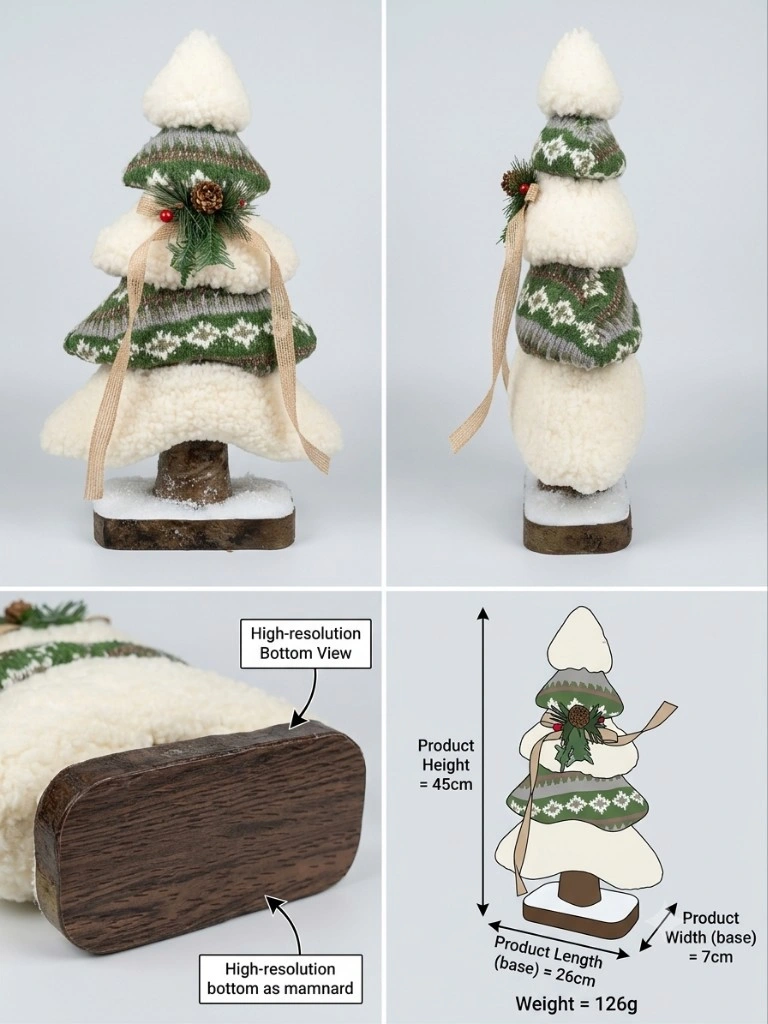 Luxury Nordic Knit Christmas Tree Decoration