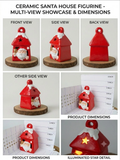 Ceramic Santa Bell Ornament