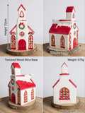 Ceramic Christmas Church Decoration