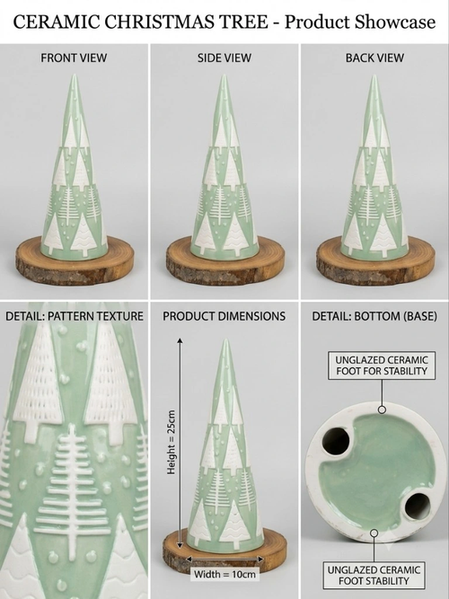 Ceramic Christmas Tree Decorative Figurine