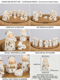 Miniature Nativity Set – 13 Piece Christmas Display